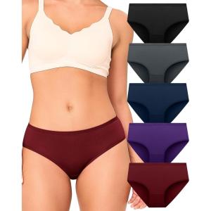 imageBAMBOO COOL Womens Underwear Breathable MoistureWicking Briefs Hipster Ladies Panties 5PackMulticolor C5pack