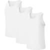 imageBAMBOO COOL Mens Tank Top Undershirts Moisture Wicking Breathable Fitted Ruglar Fit T Shirts for Men 3 PackWhite3