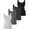imageBAMBOO COOL Womens Ultra Soft Camisole Lightweight Tank Top Basic Vests Comfy Undershirt 4 PackMulticoloured 024pack