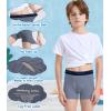 imageBAMBOO COOL Boys Underwear Boxer Briefs for Boy Breathable Mesh Fly Zone MoistureWicking 6 PackEcement Grey dark Grey royal Blue ocean Blue light Blue light Gray
