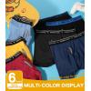 imageBAMBOO COOL Boys Underwear Boxer Briefs for Boy Breathable Mesh Fly Zone MoistureWicking 6 PackEcement Grey dark Grey royal Blue ocean Blue light Blue light Gray
