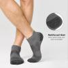 imageBAMBOO COOL Mens Ankle Socks Athletic Low Cut Cushioned Moisture Wicking Running Socks Arch Support Breathable 6 Pack3grey 3dark Grey