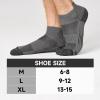 imageBAMBOO COOL Mens Ankle Socks Athletic Low Cut Cushioned Moisture Wicking Running Socks Arch Support Breathable 6 Pack3grey 3dark Grey