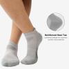 imageBAMBOO COOL Mens Ankle Socks Athletic Low Cut Cushioned Moisture Wicking Running Socks Arch Support Breathable 6 PackBlack3 grey3