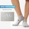 imageBAMBOO COOL Mens Ankle Socks Athletic Low Cut Cushioned Moisture Wicking Running Socks Arch Support Breathable 6 PackBlack3 grey3