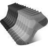 imageBAMBOO COOL Mens Ankle Socks Athletic Low Cut Cushioned Moisture Wicking Running Socks Arch Support Breathable 6 Pack3grey 3dark Grey
