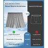 imageBAMBOO COOL Mens Boxer Shorts 3 PackIce Silk Cooling Underwear with Button FlySoft Breathable Loose Fit BoxersAmulticolor 3pack
