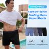imageBAMBOO COOL Mens Boxer Shorts Cooling Underwear for men Soft Breathable Boxer Classic Loose Stretch Knit Short 3 PackAmulticolor 3pack