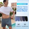 imageBAMBOO COOL Mens Boxer Shorts Cooling Underwear for men Soft Breathable Boxer Classic Loose Stretch Knit Short 3 PackBmulticolor 3pack