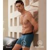 imageBAMBOO COOL Mens Underwear Breathable Boxer Briefs with Fly MoistureWicking Lightweight Underwear 7Pack02dark Blue blue grayish Blue3 Pack