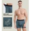 imageBAMBOO COOL Mens Underwear Breathable Boxer Briefs with Fly MoistureWicking Lightweight Underwear 7Pack02dark Blue blue grayish Blue3 Pack