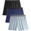 imageBAMBOO COOL Mens Boxer Shorts 3 PackIce Silk Cooling Underwear with Button FlySoft Breathable Loose Fit BoxersBmulticolor 3pack