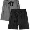 imageBAMBOO COOL Mens Pajama bottoms Short Pants Soft Comfy Breathable Lightweight Lounge Pj Shorts with pockets 2 PackDw2cblackgray