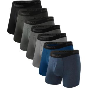 imageBAMBOO COOL Mens Underwear Breathable Boxer Briefs with Fly MoistureWicking Lightweight Underwear 7Pack06multicolor7c7 Pack
