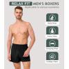 imageBAMBOO COOL Mens Boxers Durable Comfortable Boxer Shorts for Men Loose UltraSoft Mens Underwear 3 or 5 Pack3ablack3