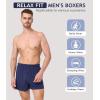 imageBAMBOO COOL Mens Boxers Durable Comfortable Boxer Shorts for Men Loose UltraSoft Mens Underwear 3 or 5 Pack5cblackBluePurpleGreyGreen