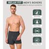 imageBAMBOO COOL Mens Boxers Durable Comfortable Boxer Shorts for Men Loose UltraSoft Mens Underwear 3 or 5 Pack5dblackDark BlueLight BlueGreyLight Grey
