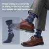 imageBAMBOO COOL Mens Dress Socks Crew SocksBamboo Viscose Lightweight Thin Argyle Pattern Ribbed striped 36 PackMulticolor A3