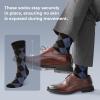 imageBAMBOO COOL Mens Dress Socks Crew SocksBamboo Viscose Lightweight Thin Argyle Pattern Ribbed striped 36 PackMulticolor C6