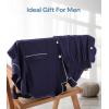 imageBAMBOO COOL Mens Pajama Set Summer Cooling Pjs Button Down Shirts Short Sleeves Lightweight Loungewear Pijama with PocketsNavy Blue