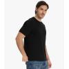 imageBAMBOO COOL Mens TShirts Short Sleeve Shirt Heavyweight Crew Neck T Shirt for Man Moisture Wicking Casual TeesAblack