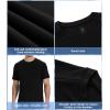 imageBAMBOO COOL Mens TShirts Short Sleeve Shirt Heavyweight Crew Neck T Shirt for Man Moisture Wicking Casual TeesAblack