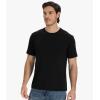imageBAMBOO COOL Mens TShirts Short Sleeve Shirt Heavyweight Crew Neck T Shirt for Man Moisture Wicking Casual TeesAblack