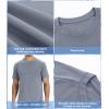 imageBAMBOO COOL Mens TShirts Short Sleeve Shirt Heavyweight Crew Neck T Shirt for Man Moisture Wicking Casual TeesBblue Grey