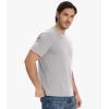 imageBAMBOO COOL Mens TShirts Short Sleeve Shirt Heavyweight Crew Neck T Shirt for Man Moisture Wicking Casual TeesDlight Grey