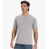 imageBAMBOO COOL Mens TShirts Short Sleeve Shirt Heavyweight Crew Neck T Shirt for Man Moisture Wicking Casual TeesDlight Grey