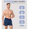 imageBAMBOO COOL Mens Underwear Boxers Moisturewicking and Cool Mens Boxer Shorts Loose Fit Super Soft 4 Pack4ablackGreyBlack GreyDark Blue
