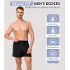 imageBAMBOO COOL Mens Underwear Boxers Moisturewicking and Cool Mens Boxer Shorts Loose Fit Super Soft 4 Pack4dblack4
