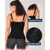 imageBAMBOO COOL ShelfBra Camisole for Women Chest Cover Basic Tank Top with Adjustable Strap Soft UndershirtBlack