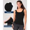 imageBAMBOO COOL ShelfBra Camisole for Women Chest Cover Basic Tank Top with Adjustable Strap Soft UndershirtBlack