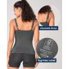 imageBAMBOO COOL ShelfBra Camisole for Women Chest Cover Basic Tank Top with Adjustable Strap Soft UndershirtGrey