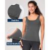 imageBAMBOO COOL ShelfBra Camisole for Women Chest Cover Basic Tank Top with Adjustable Strap Soft UndershirtGrey