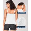 imageBAMBOO COOL ShelfBra Camisole for Women Chest Cover Basic Tank Top with Adjustable Strap Soft UndershirtWhite