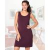 imageBAMBOO COOL Tank Nightgown for Women Sleeveless Sleepshirts with Wide Strap Chemise Night DressMulberry