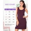 imageBAMBOO COOL Tank Nightgown for Women Sleeveless Sleepshirts with Wide Strap Chemise Night DressMulberry