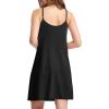 imageBAMBOO COOL Womens Chemise Sleepshirts with Adjustable Spaghetti Strap Homewear Soft Tank NightgownBlack
