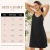imageBAMBOO COOL Womens Chemise Sleepshirts with Adjustable Spaghetti Strap Homewear Soft Tank NightgownBlack
