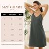 imageBAMBOO COOL Womens Chemise Sleepshirts with Adjustable Spaghetti Strap Homewear Soft Tank NightgownGrey