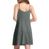 imageBAMBOO COOL Womens Chemise Sleepshirts with Adjustable Spaghetti Strap Homewear Soft Tank NightgownGrey