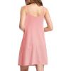imageBAMBOO COOL Womens Chemise Sleepshirts with Adjustable Spaghetti Strap Homewear Soft Tank NightgownRosewood