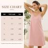 imageBAMBOO COOL Womens Chemise Sleepshirts with Adjustable Spaghetti Strap Homewear Soft Tank NightgownRosewood
