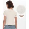 imageBAMBOO COOL Womens Henley T Shirts Short Sleeve SlimFit Tees Tops for Women Trendy Fashion BlouseBeige