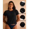 imageBAMBOO COOL Womens Henley T Shirts Short Sleeve SlimFit Tees Tops for Women Trendy Fashion BlouseBlack