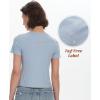 imageBAMBOO COOL Womens Henley T Shirts Short Sleeve SlimFit Tees Tops for Women Trendy Fashion BlouseBlue