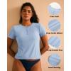 imageBAMBOO COOL Womens Henley T Shirts Short Sleeve SlimFit Tees Tops for Women Trendy Fashion BlouseBlue