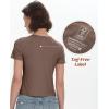 imageBAMBOO COOL Womens Henley T Shirts Short Sleeve SlimFit Tees Tops for Women Trendy Fashion BlouseChocolate